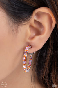 Outstanding Ombré - Orange Clip On Earrings