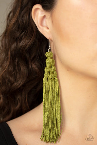 Magic Carpet Ride Green Earrings