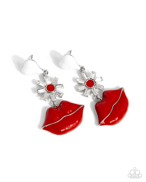 Let Me Kiss You Red Earrings