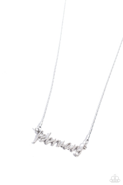 Birth Month Bling Silver Necklace