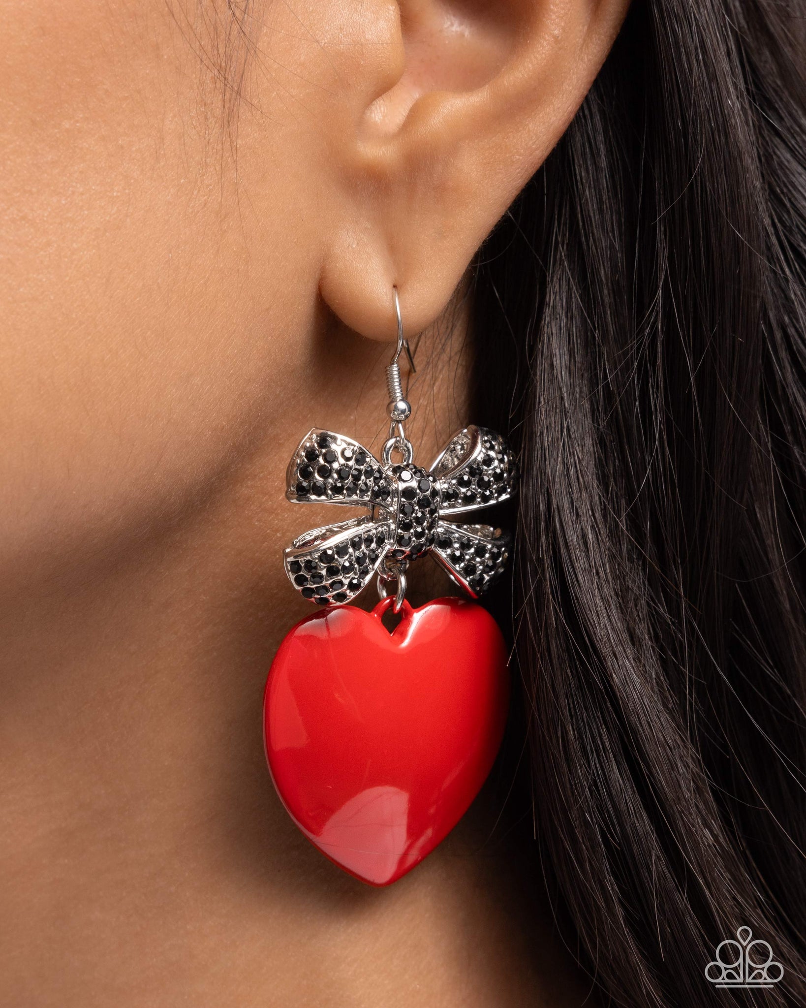 Suitable Sweetheart Red Earrings