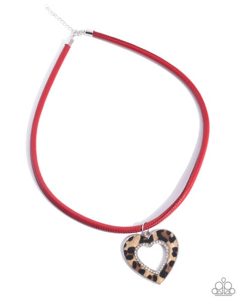 Ferocious Flirt Red Necklace