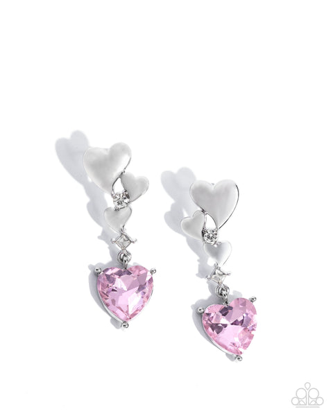 Valentines Vaudeville Pink Earrings