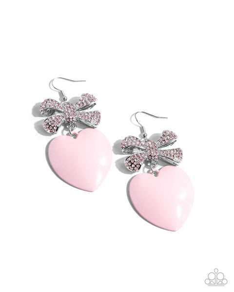 Suitable Sweetheart Pink Earrings