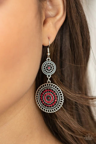 Bohemian Bedazzle Red Earrings