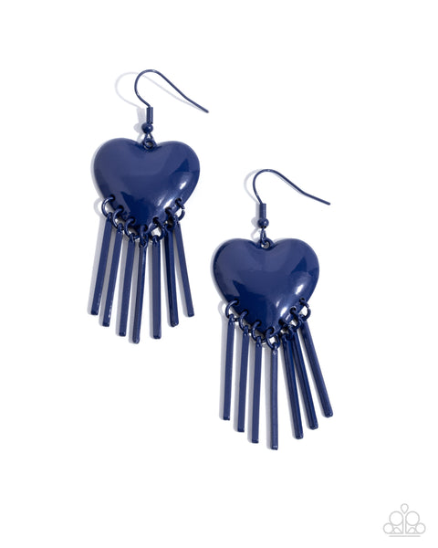 Flirty Fringe Blue Earring