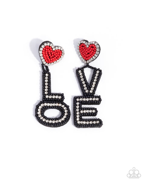 Visible Valentines Black Earrings