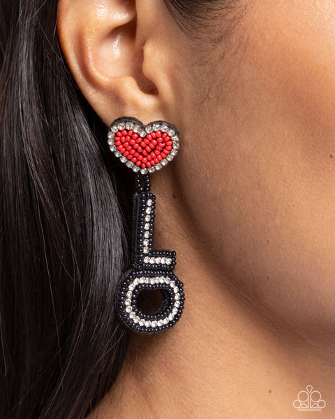 Visible Valentines Black Earrings