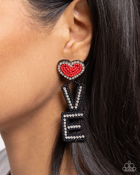 Visible Valentines Black Earrings