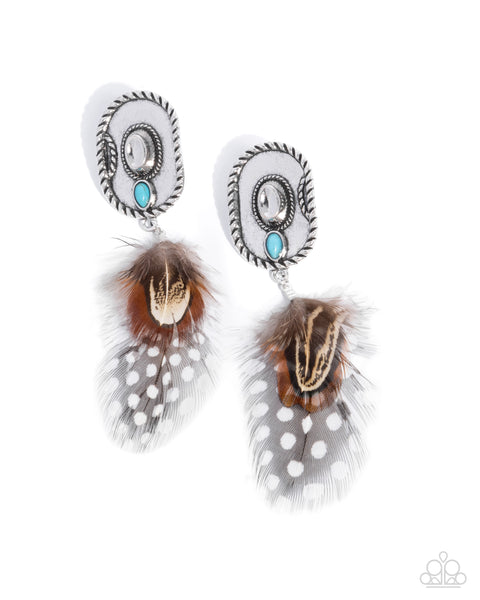 Feathered Fairy Tale Brown Earrings