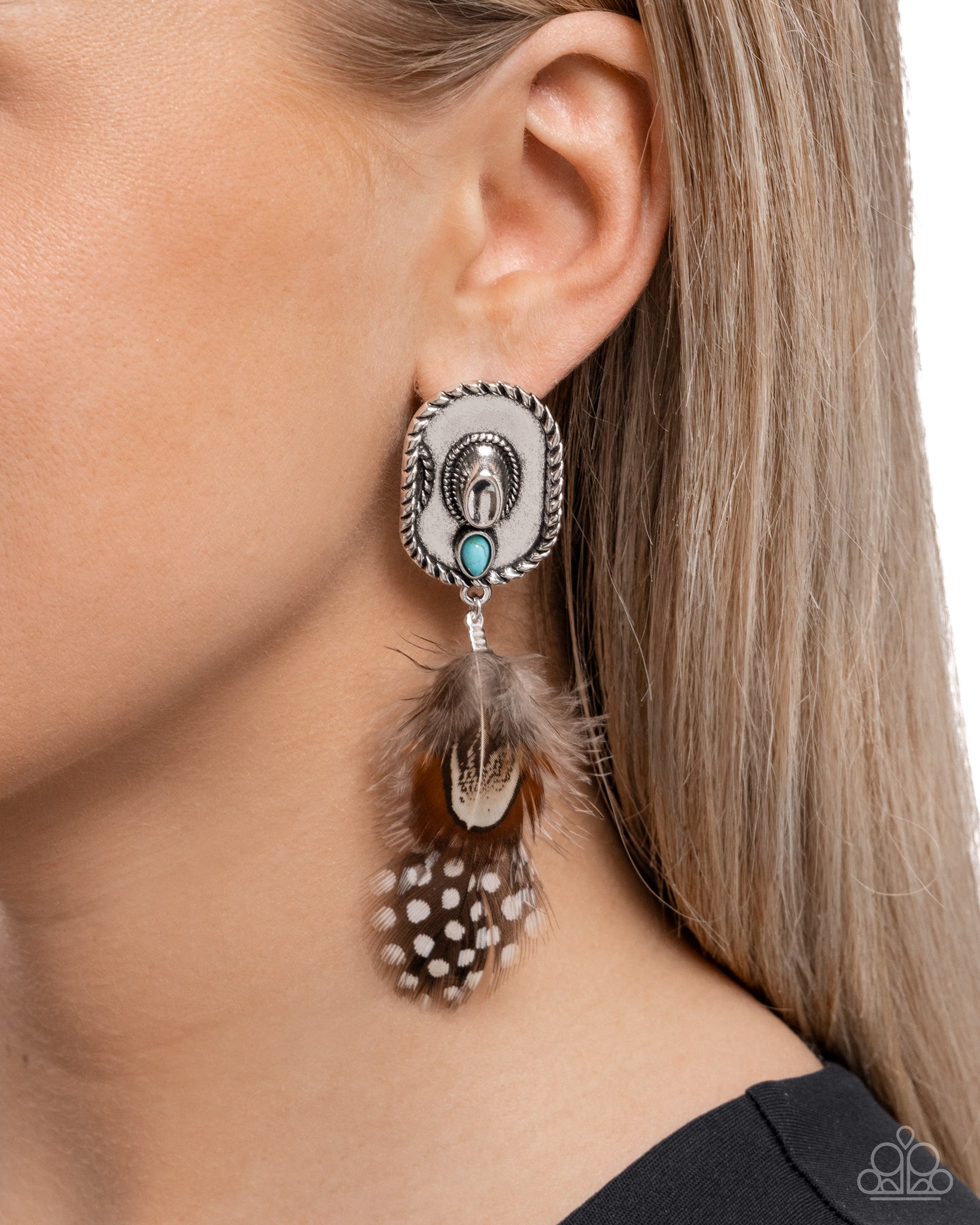 Feathered Fairy Tale Brown Earrings