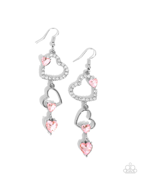 Courting Cascade Pink Earrings