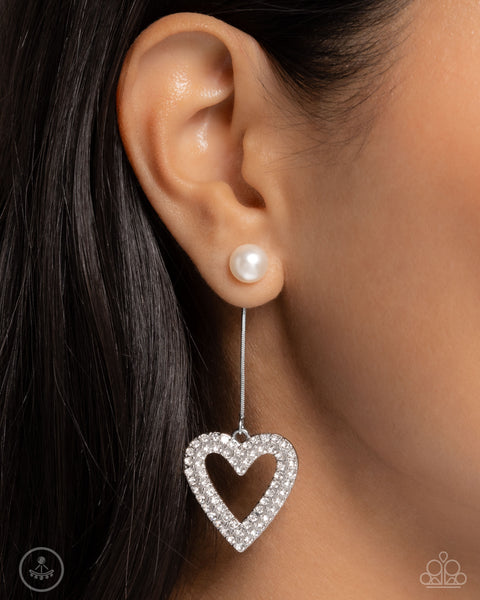 Valentines Vision White Earring