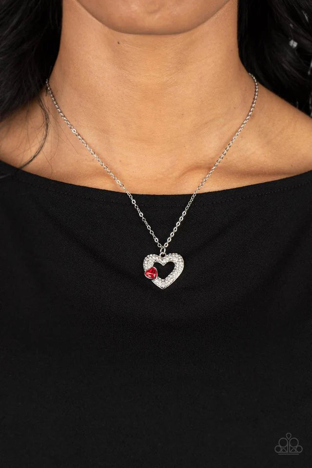 Bedazzled Bliss Red Necklace