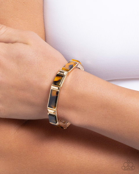 Acrylic Accent Gold Bracelet
