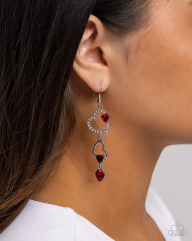 Courting Cascade Red Earrings