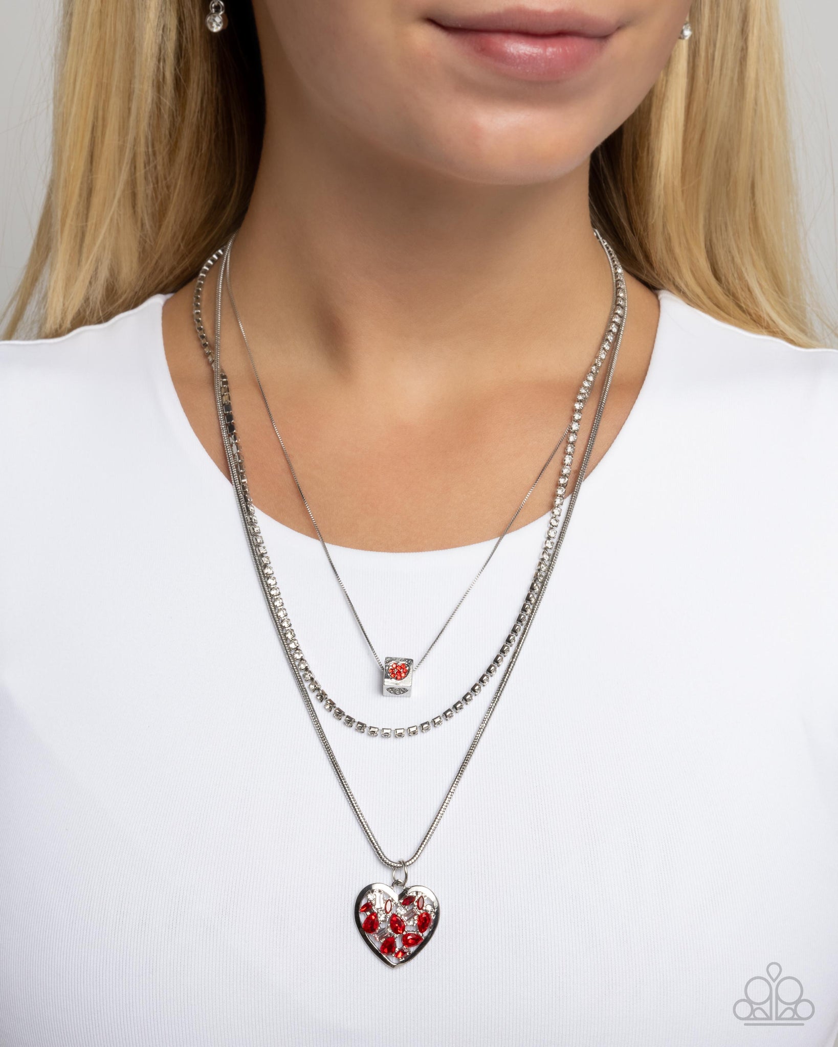 Seize the Sides Red Necklace