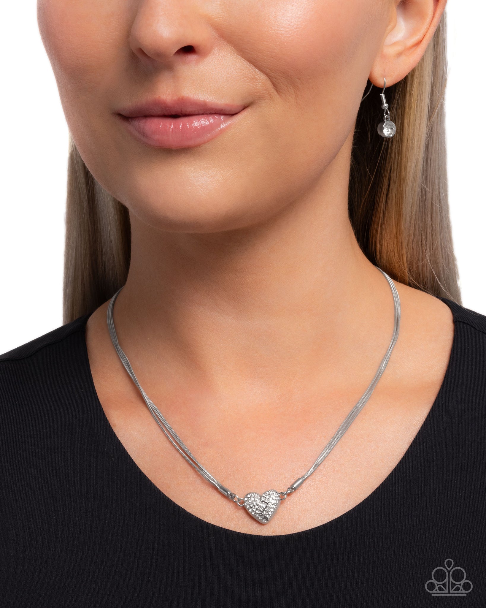 Heartbroken Bling White Necklace