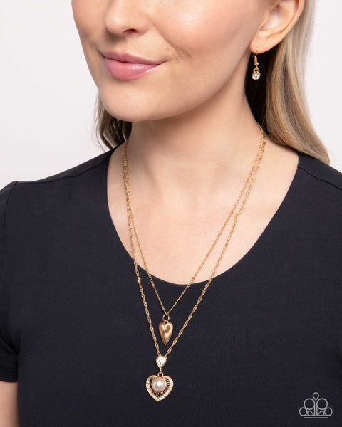 Abstract Affection Gold Necklace