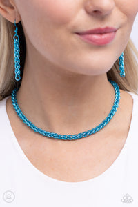 Braided Battalion - Blue Necklace