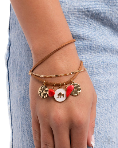 Serene Stroll Red Bracelet