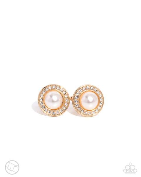 Protective Pearls Gold Cuff Links