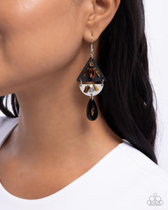 Abstract Articulation Black Earrings