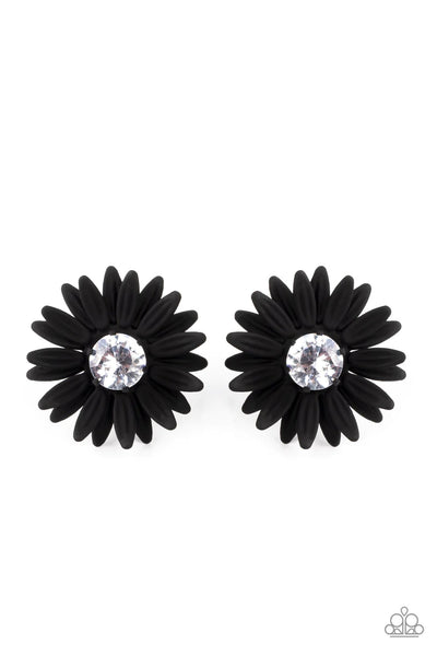 Sunshiny Dais-y Black Earrings