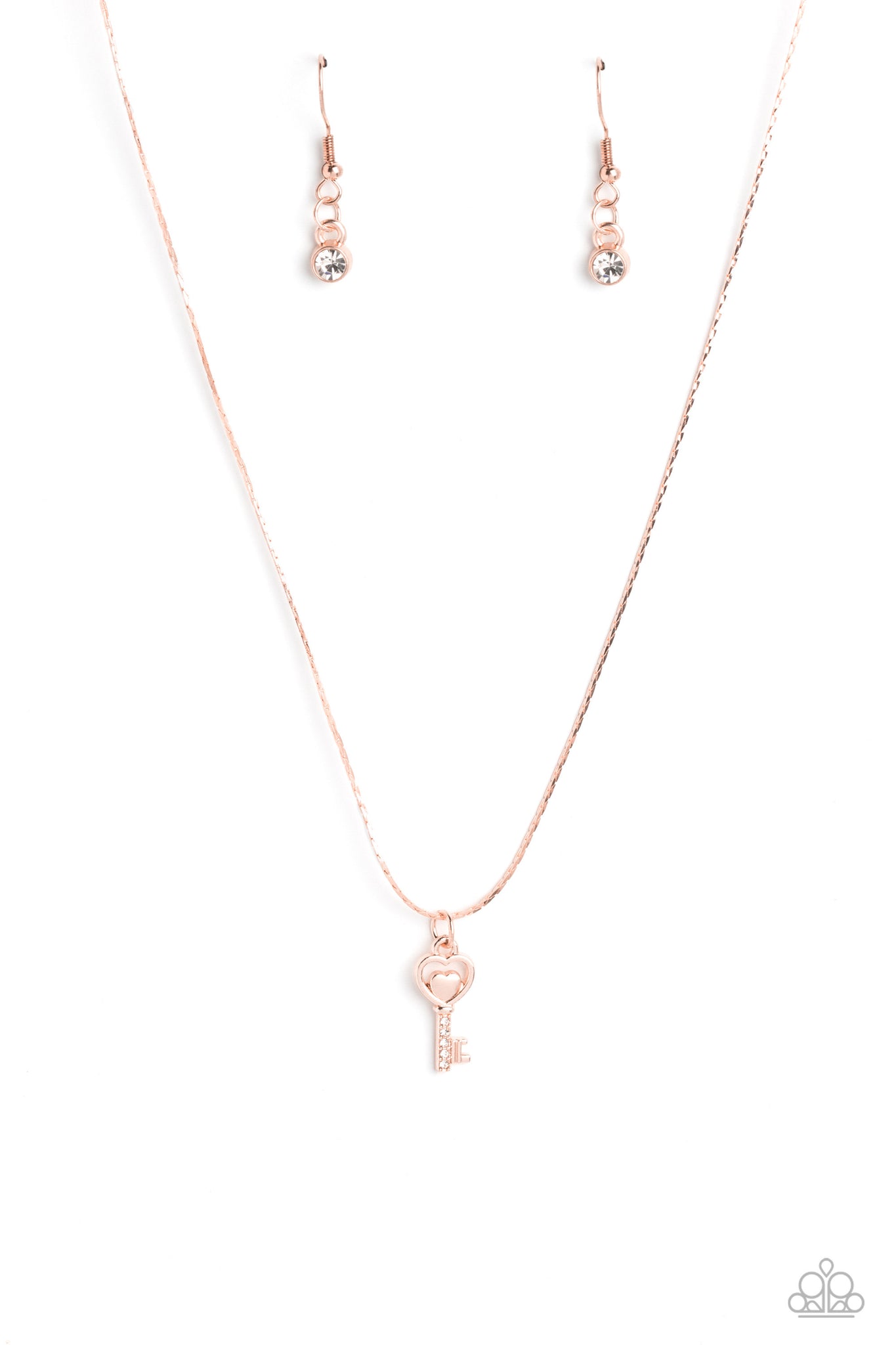 Love-Locked Rose Gold Necklace