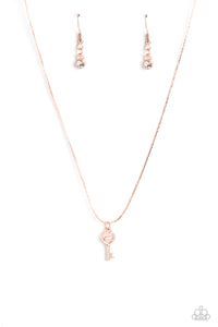 Love-Locked Rose Gold Necklace