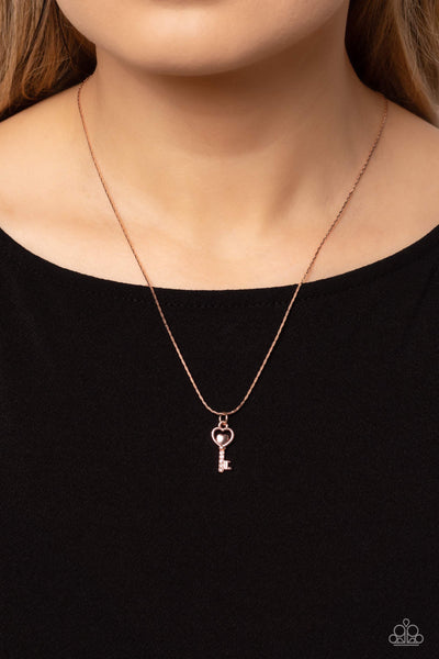 Love-Locked Rose Gold Necklace