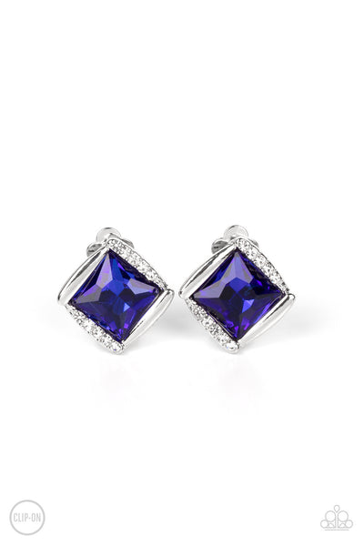 Sparkle Squared - Blue Earrings