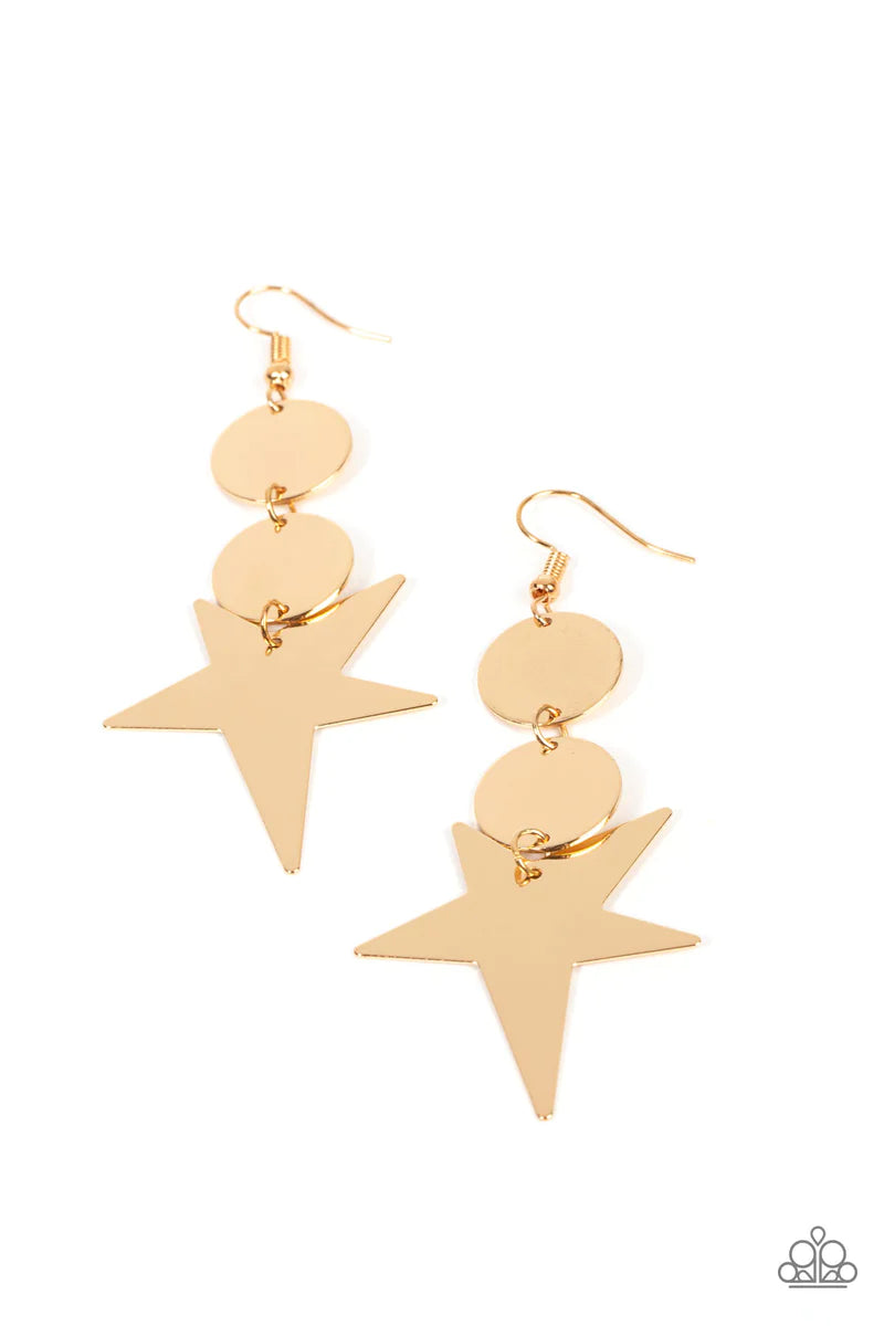 Star Bizarre Gold Earring