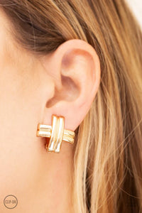 Couture Crossover Gold Clip On