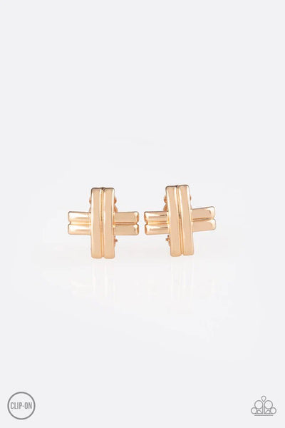 Couture Crossover Gold Clip On
