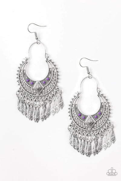 Walk On The Wild Side Purple Earrings