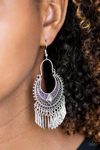 Walk On The Wild Side Purple Earrings