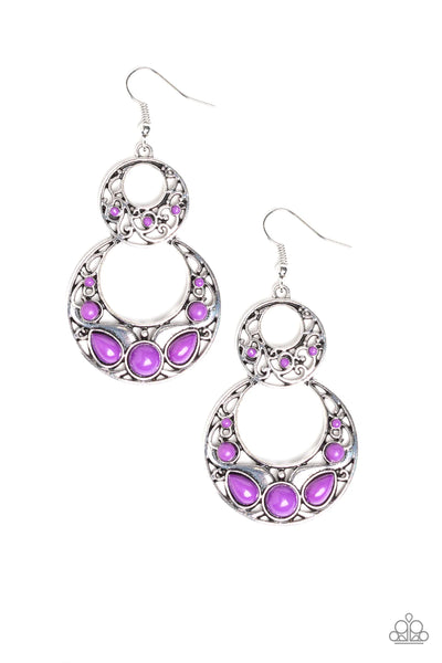 West Coast Whimsical Purple Earrings