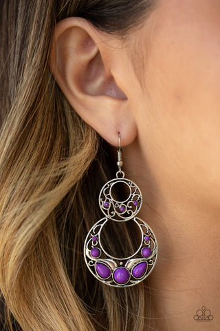 West Coast Whimsical Purple Earrings