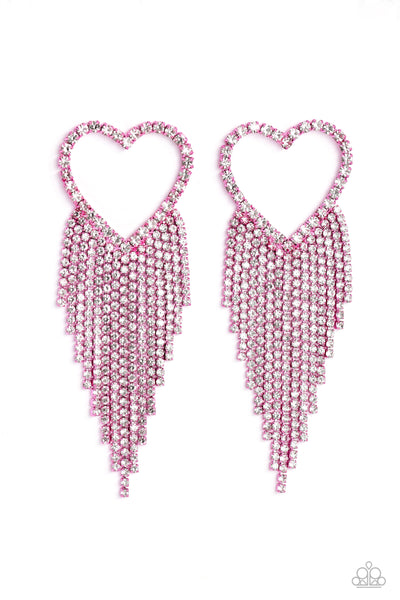 Sumptuous Sweethearts - Pink Earring