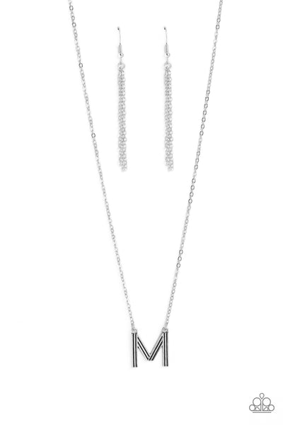 Leave Your Initials - Silver - M Necklace