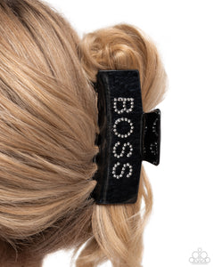 Boss Backdrop Black Hair Clip