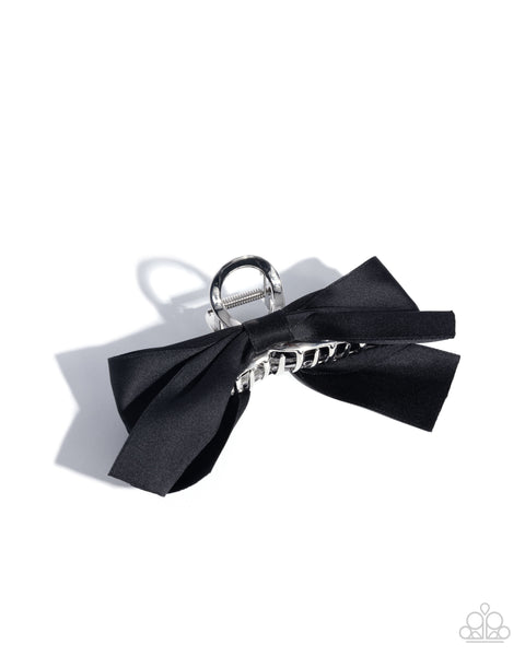 Coquette Class Black Hair Clip