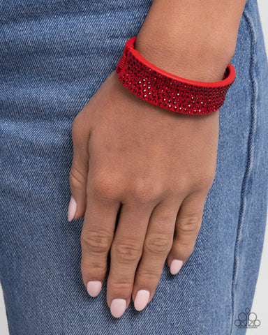 Sprinkling Studs Red Bracelet