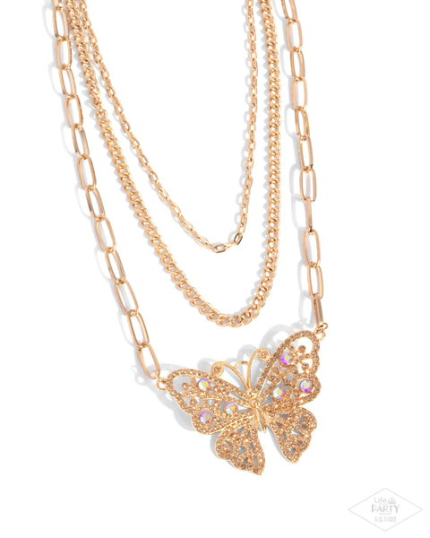Winged Wonder Gold Necklace