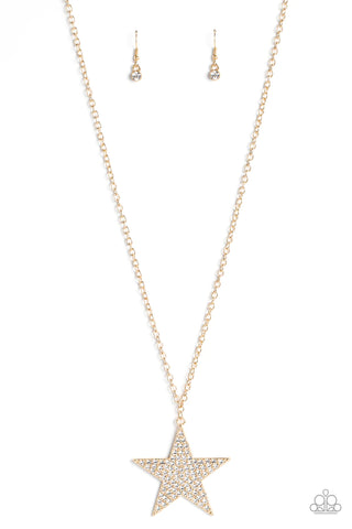 Rockstar Sparkle Gold Necklace