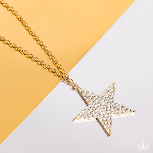 Rockstar Sparkle Gold Necklace