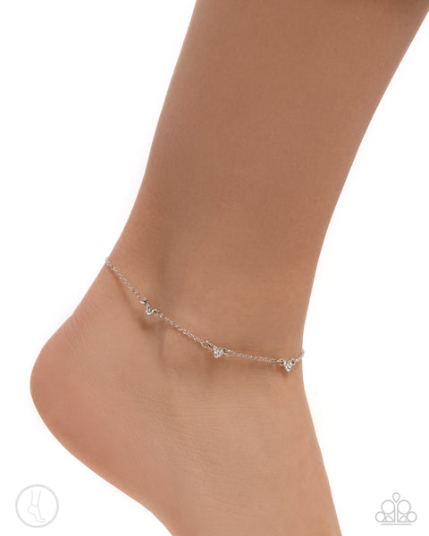 Love Me Hopeless White Anklet