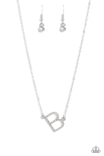 INITIALLY Yours - B - White Necklace