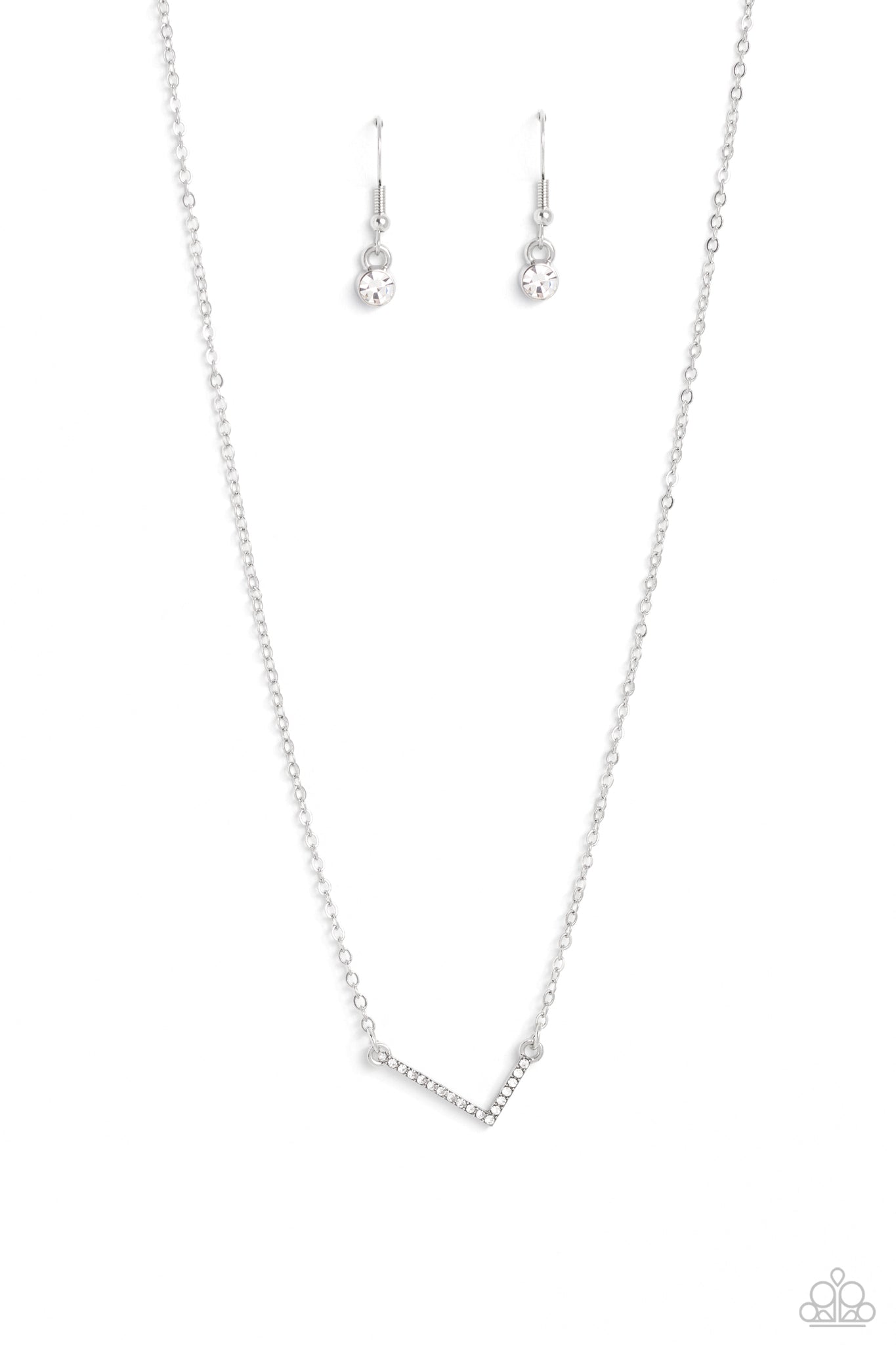 INITIALLY Yours - L - White Necklace